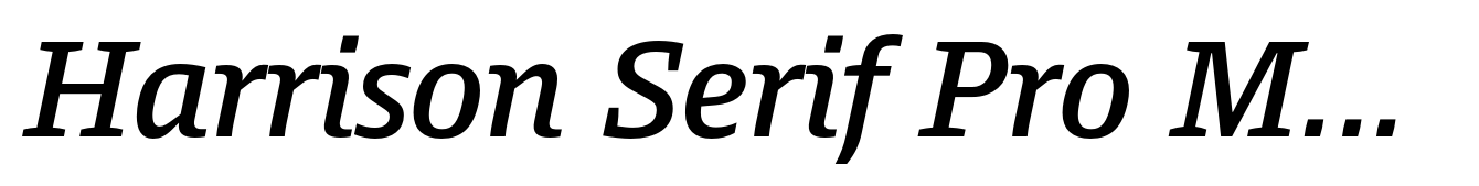 Harrison Serif Pro Medium Italic